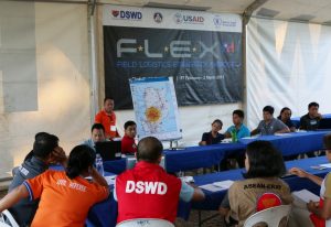 During the Field Logistics Emergency Exercise, national government agencies such as the Department of Social Welfare and Development and Office of Civil Defense, joined United Nations agencies, international non-government organizations, and the private sector to practice their capabilities in emergency logistics response during disasters. (Photo: WFP/Arlene Robles)