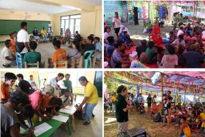 Photo 1 : Representatives from DSWD Central Office and Field Office MIMAROPA conduct a dialogue with Mangyan tribe leaders during Mangyan Day 2017 to discuss the help that their group needs from the government.   Photo 2: One of the highlights of Mangyan Day 2017 is a meeting of each Mangyan tribe to discuss the different issues that they face in their communities.   Photo 3: Leaders of the seven Mangyan tribes sign a petition containing the list of assistance that they request from the DSWD. ​   Photo 4: DSWD Media Officer Ina Silverio relayed the message of support of Secretary Judy M. Taguiwalo to the continuous fight of the Mangyan for the protection of the environment and their ancestral domain. 