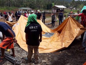 As part of the rehabilitation and recovery of Marawi City, personnel from the Department of Social Welfare and Development (DSWD) Field Office (FO) XII and the City Government start assembling temporary tent shelters inside the city for returning internally displaced locals (IDPs) affected by the military operations against the Maute terrorist group.